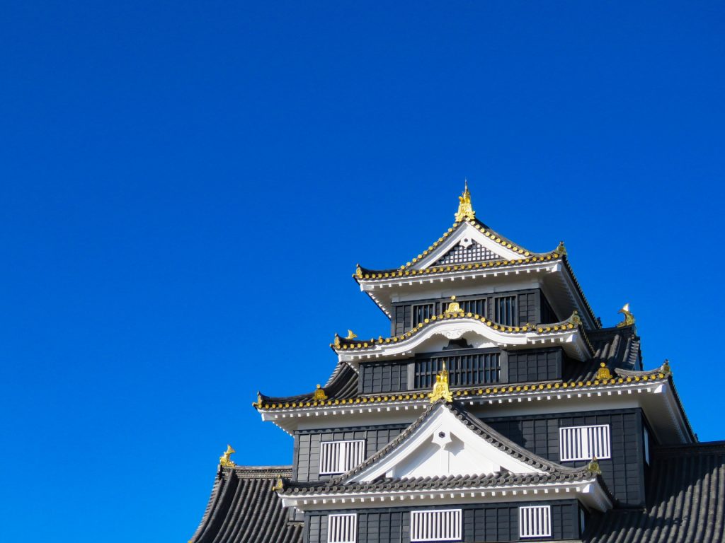 岡山県岡山市にある岡山城の画像