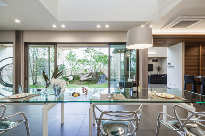 設計工房枻が手掛けた中庭のある家の施工事例写真